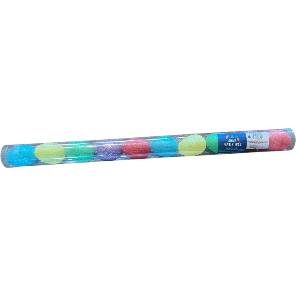 Lucky Star Small Easter Eggs Kids 10 Count Multicolor Brand New Glitter